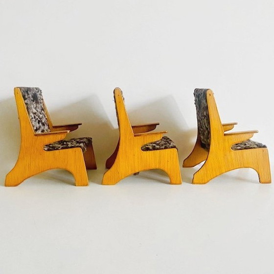 Image 1 of Meubles miniatures Mid Century design danois fauteuils et table 1960s