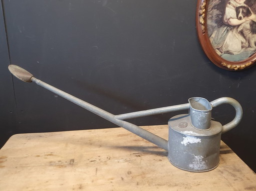 1590 Vintage Zinc English Watering Can Flower Caster Haws Geniun