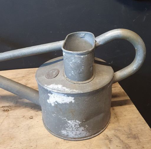 1590 Vintage Zinc English Watering Can Flower Caster Haws Geniun