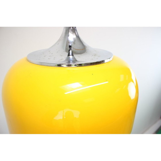 Image 1 of Lampe suspendue vintage Meblo en acier chromé et plastique par H. Guzzini pour Meblo, 1970