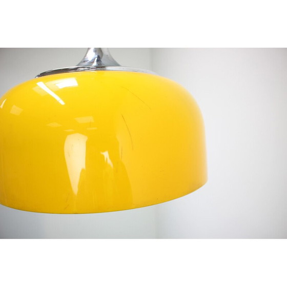 Image 1 of Lampe suspendue vintage Meblo en acier chromé et plastique par H. Guzzini pour Meblo, 1970