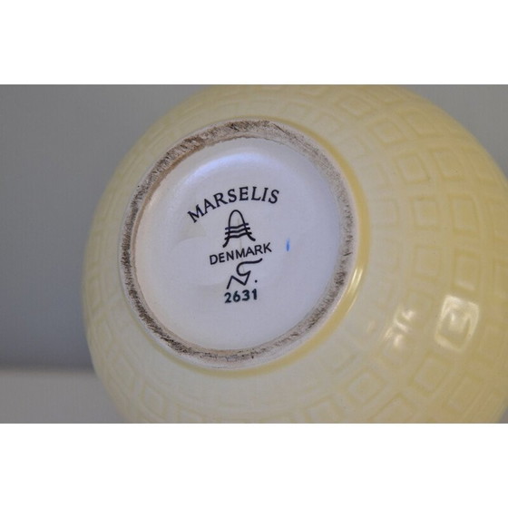 Image 1 of Paire de vases vintage en faïence jaune clair Niels Thorsonn Aluminia Royal Copenhagen, 1950