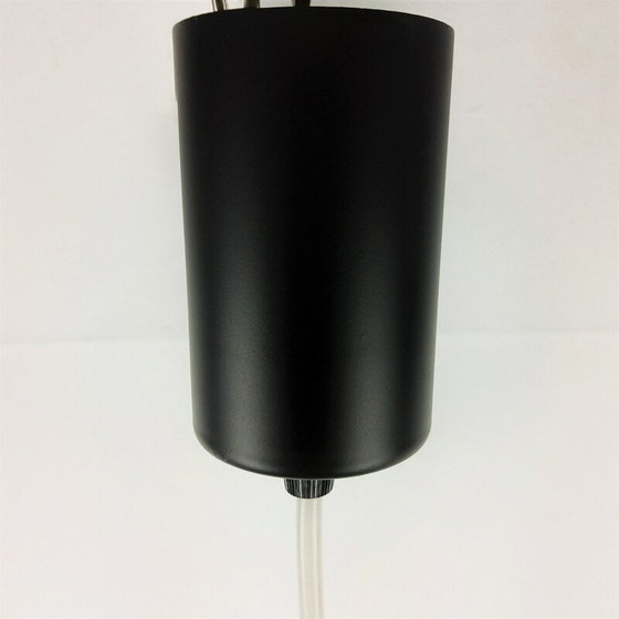 Image 1 of Lampe suspendue vintage en métal laqué noir, 1960