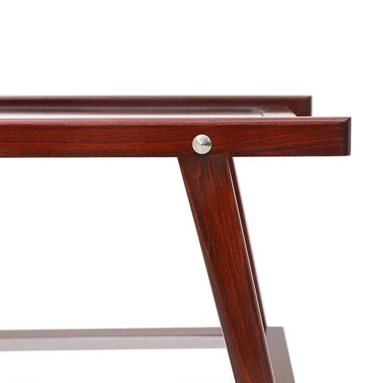 Image 1 of Chariot vintage avec étagères en verre, 1950