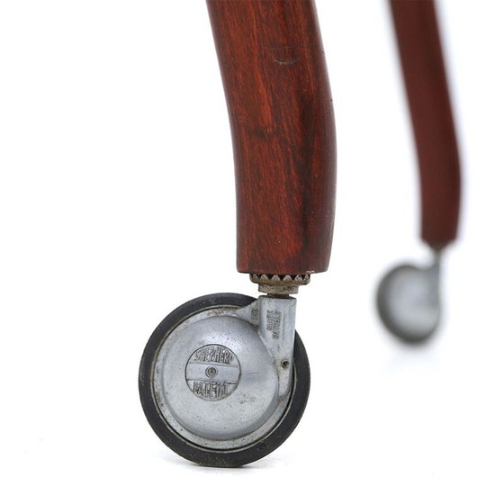 Image 1 of Chariot vintage avec étagères en verre, 1950