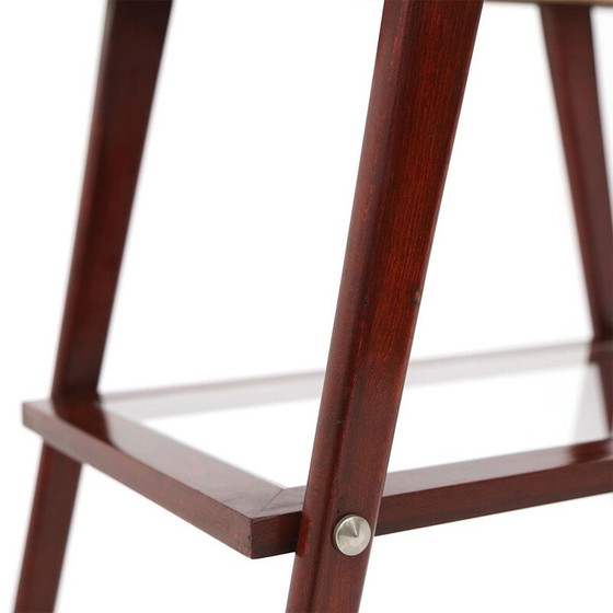 Image 1 of Chariot vintage avec étagères en verre, 1950