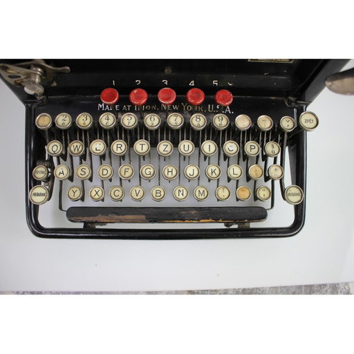 Machine à écrire vintage en métal et acier pour Remington, États-Unis 1930