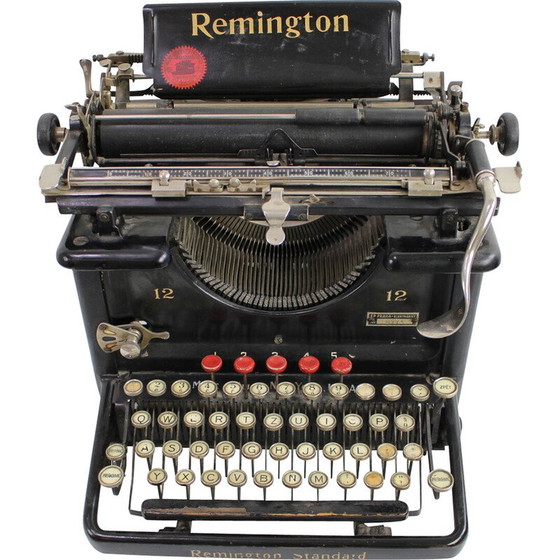 Image 1 of Machine à écrire vintage en métal et acier pour Remington, États-Unis 1930