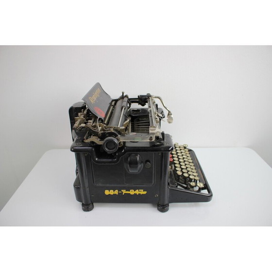 Image 1 of Machine à écrire vintage en métal et acier pour Remington, États-Unis 1930
