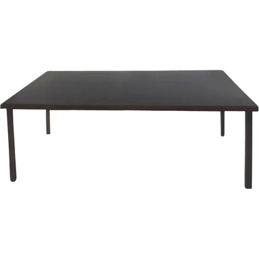 Table basse vintage en formica noir, 1950