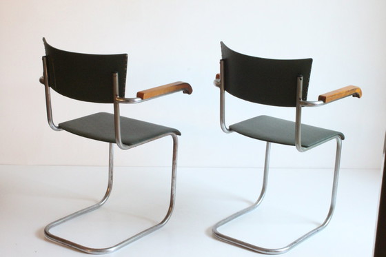 Image 1 of Fauteuils cantilever en acier tubulaire, 1930S