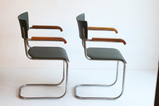 Image 1 of Fauteuils cantilever en acier tubulaire, 1930S