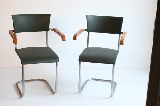 Image 1 of Fauteuils cantilever en acier tubulaire, 1930S