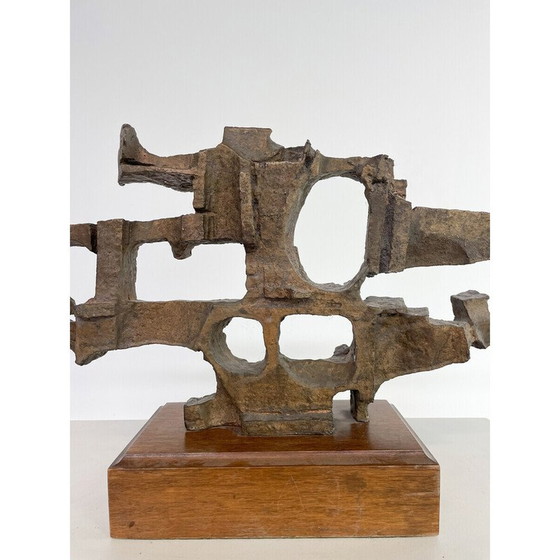 Image 1 of Sculpture vintage en bois et métal