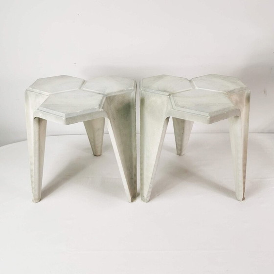 Image 1 of Paire de tables d'appoint cubistes vintage par Yasp, Pays-Bas 1970