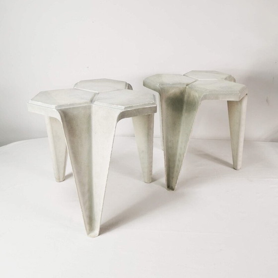 Image 1 of Paire de tables d'appoint cubistes vintage par Yasp, Pays-Bas 1970