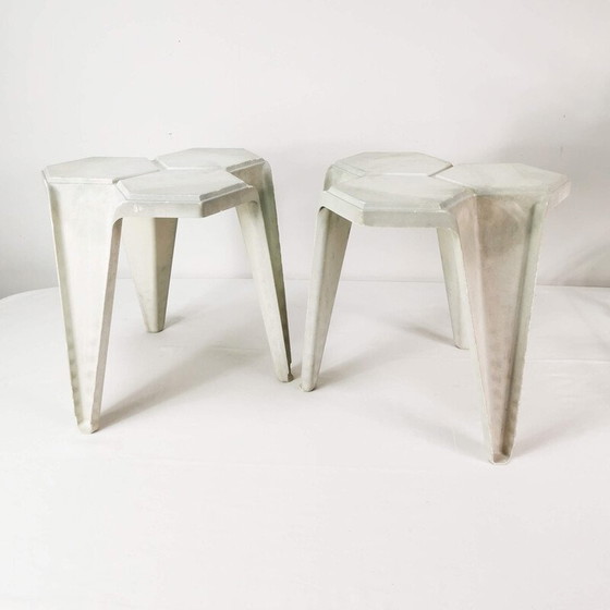 Image 1 of Paire de tables d'appoint cubistes vintage par Yasp, Pays-Bas 1970