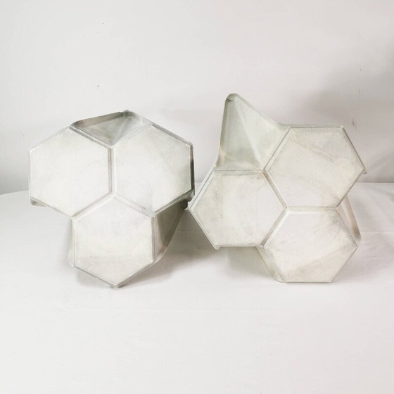 Image 1 of Paire de tables d'appoint cubistes vintage par Yasp, Pays-Bas 1970