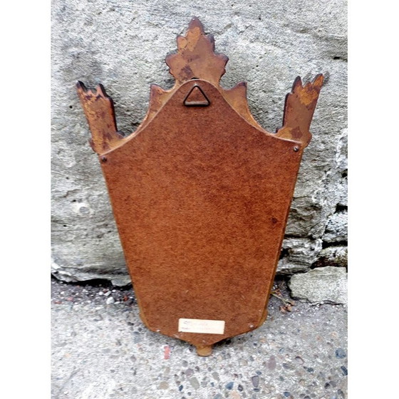 Image 1 of Miroir vintage en bois sculpté et doré, 1950