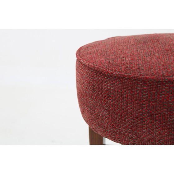 Image 1 of Tabourets Vintage Art Déco en tissu, Tchécoslovaquie 1940