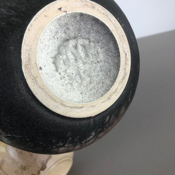 Image 1 of Paire de vases en poterie vintage Fat Lava Abstract by Ruscha Allemagne 1960s