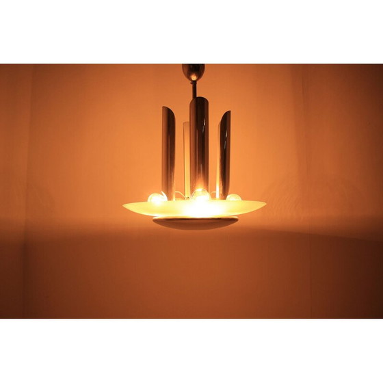 Image 1 of Lampe suspendue bauhaus chromée, 1930