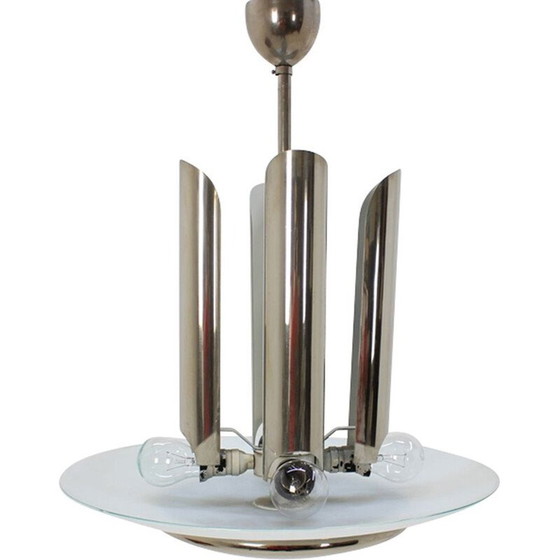 Image 1 of Lampe suspendue bauhaus chromée, 1930