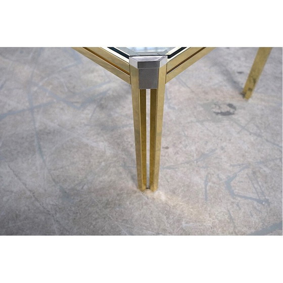 Image 1 of Table basse italienne vintage en verre et chrome, 1970