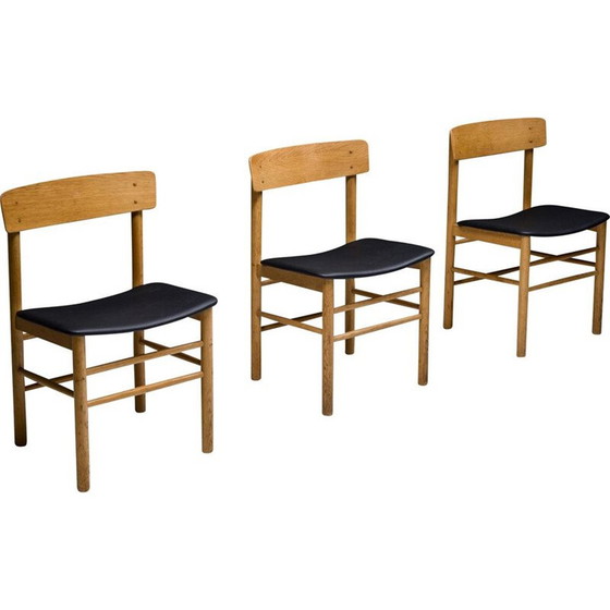 Image 1 of Chaise de salle à manger scandinave vintage en bois de chêne par Børge Mogensen, 1960s