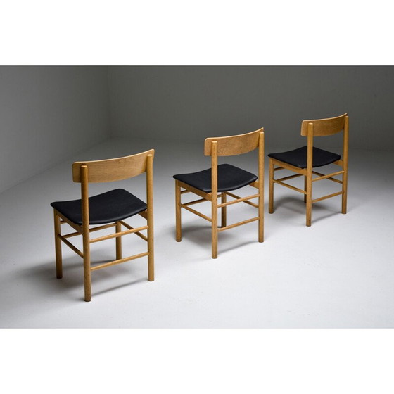Image 1 of Chaise de salle à manger scandinave vintage en bois de chêne par Børge Mogensen, 1960s