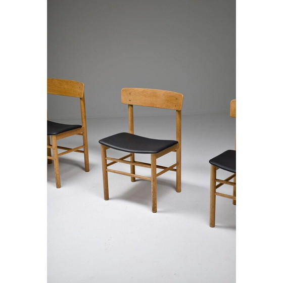 Image 1 of Chaise de salle à manger scandinave vintage en bois de chêne par Børge Mogensen, 1960s