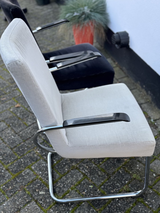 Image 1 of Paire de fauteuils en acier tubulaire