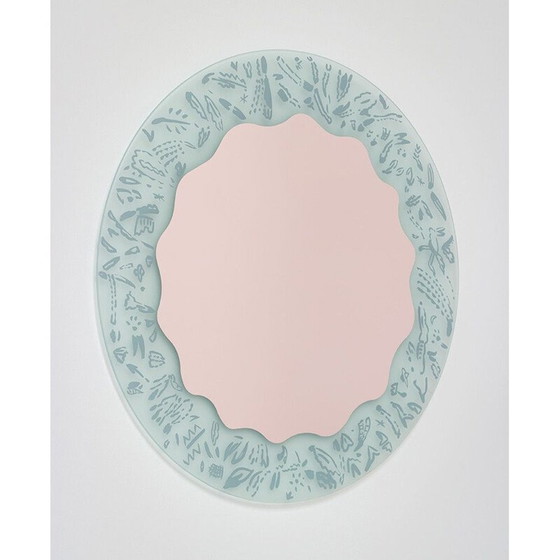 Image 1 of Paire de miroirs vintage Micro Ugo La Pietra Macro Postmodernisme 1980