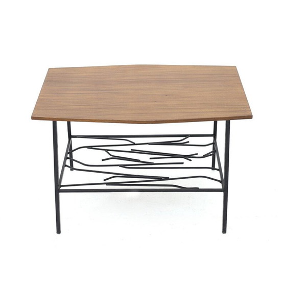 Image 1 of Table basse vintage avec plateau en teck, Italie 1950