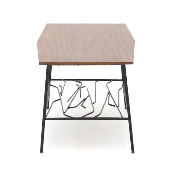 Image 1 of Table basse vintage avec plateau en teck, Italie 1950