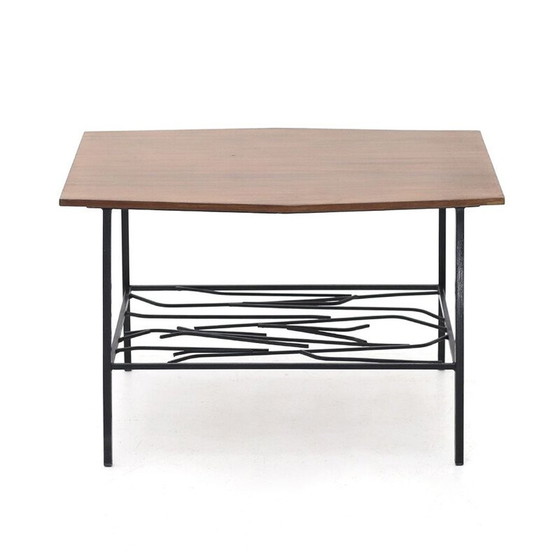 Image 1 of Table basse vintage avec plateau en teck, Italie 1950