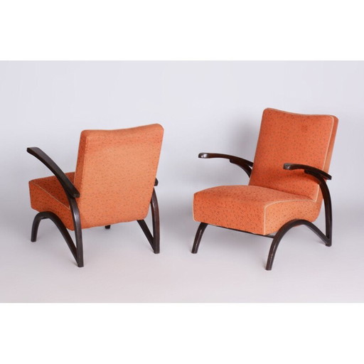 Paire de fauteuils vintage en bois de hêtre par Jindrich Halabala pour Up Zavody, Tchécoslovaquie 1930