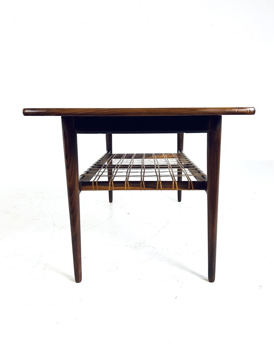 Image 1 of Table basse en teck et rotin, Ilse Mobel '50