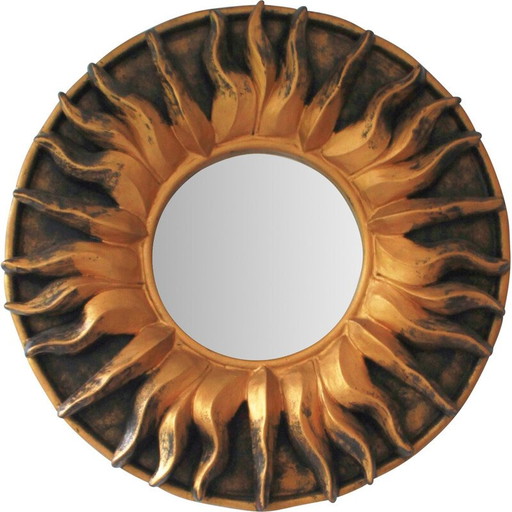 Miroir solaire vintage par Alan Wallis, Royaume-Uni, années 1980