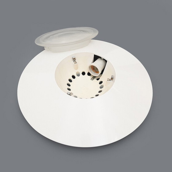Image 1 of Plafonnier vintage "Quark" en métal et verre par Hans Von Klier pour Bilumen, Italie 1980