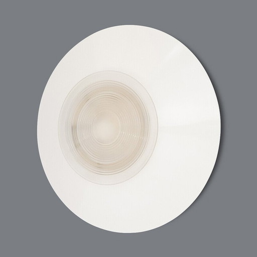 Plafonnier vintage "Quark" en métal et verre par Hans Von Klier pour Bilumen, Italie 1980