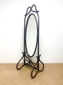 Miroir de passage Manou Thonet en rotin vintage