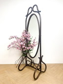 Miroir de passage Manou Thonet en rotin vintage