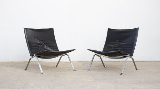  Paire de chaises Pk 22 Poul Kjærholm pour Fritz Hansen