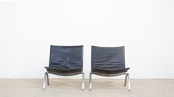 Image 1 of  Paire de chaises Pk 22 Poul Kjærholm pour Fritz Hansen