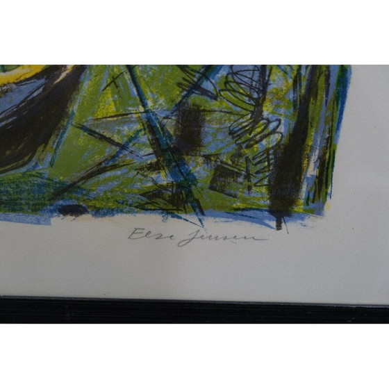 Image 1 of Lithographie moderne vintage d'Else Jensen, Danemark 1960