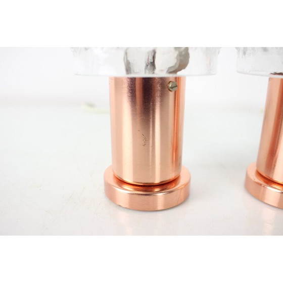 Image 1 of Paire de lampes de table vintage en cuivre par Kamenický Šenov, Tchécoslovaquie 1970