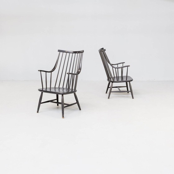 Image 1 of Paire de fauteuils vintage en bois courbé par Lena Larsson Grandessa pour Nesto, Suède 1960