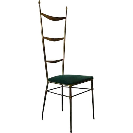 Image 1 of Chaise Vintage Chiavari à haut dossier par Gaetano Descalzi, Italie 1950