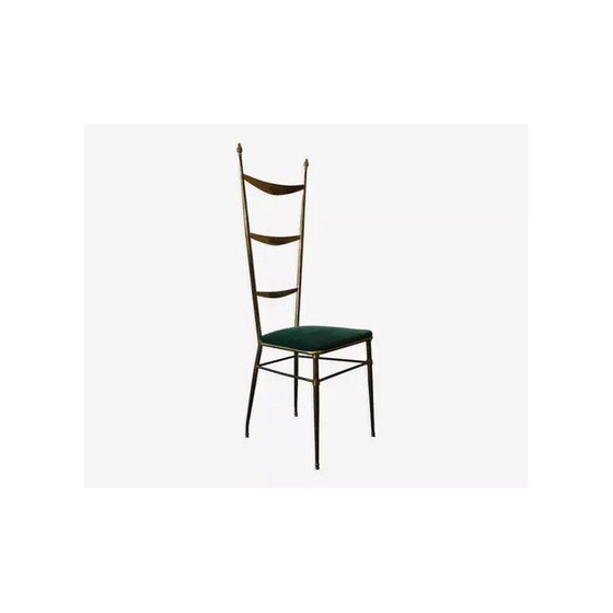 Image 1 of Chaise Vintage Chiavari à haut dossier par Gaetano Descalzi, Italie 1950